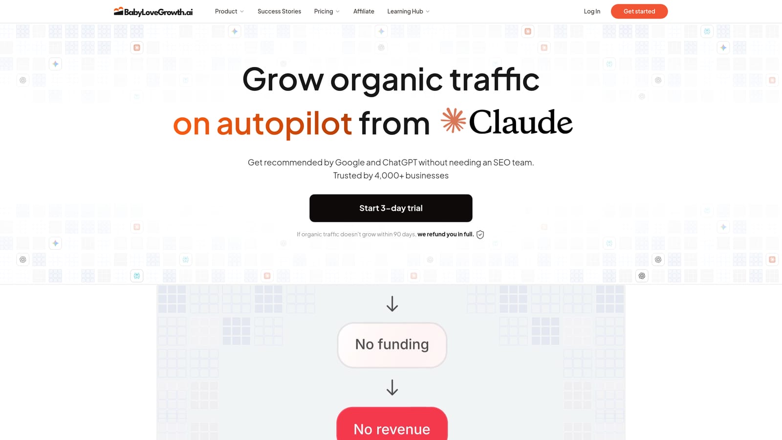 Screenshot of BabyLoveGrowth website