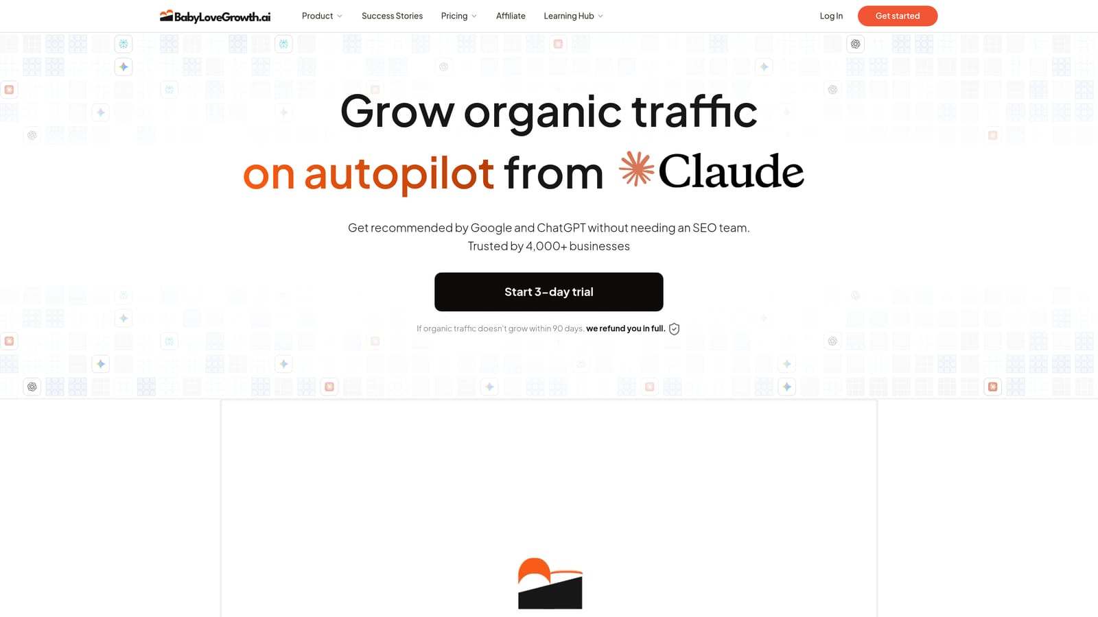 Screenshot of BabyLoveGrowth website