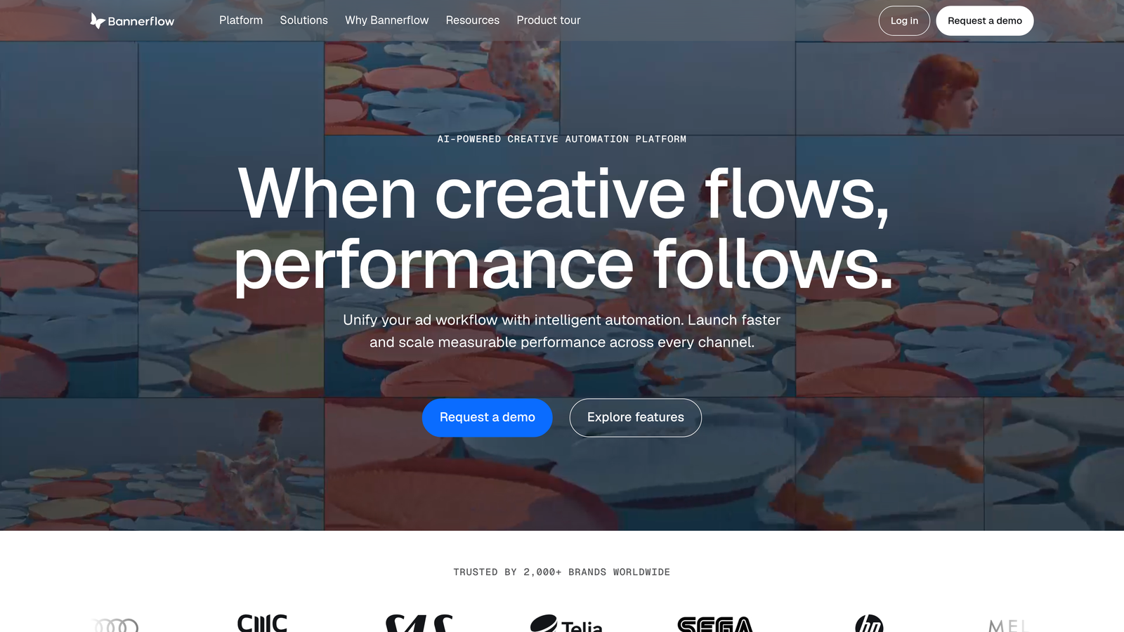 Screenshot of Bannerflow website