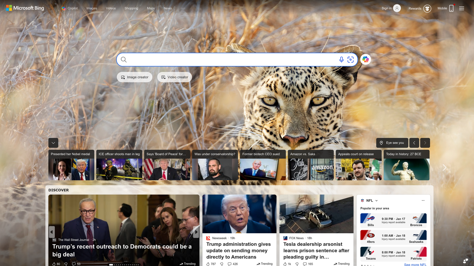 Screenshot of Bing Webmaster Tools website homepage
