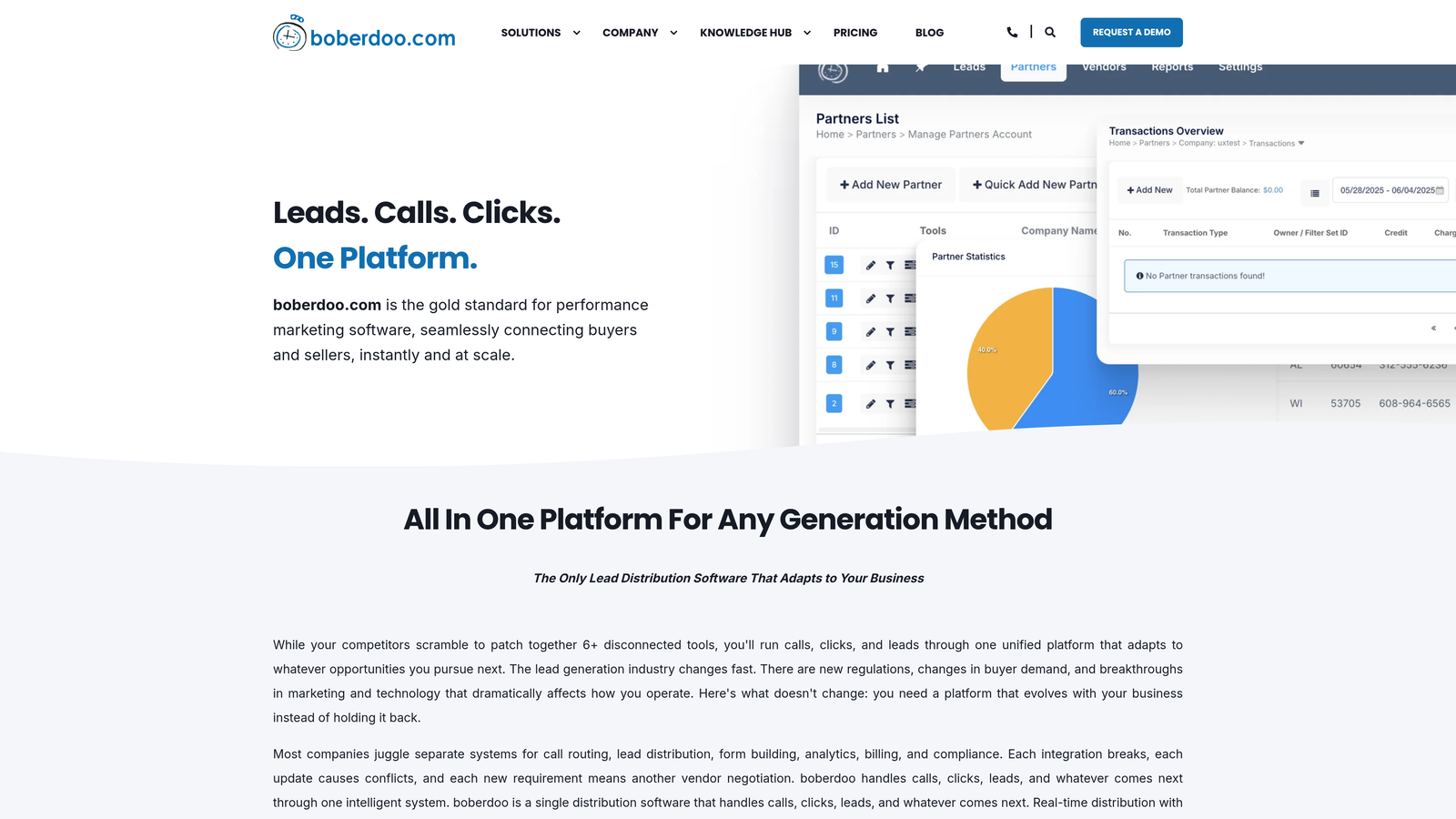 Screenshot of Boberdoo website