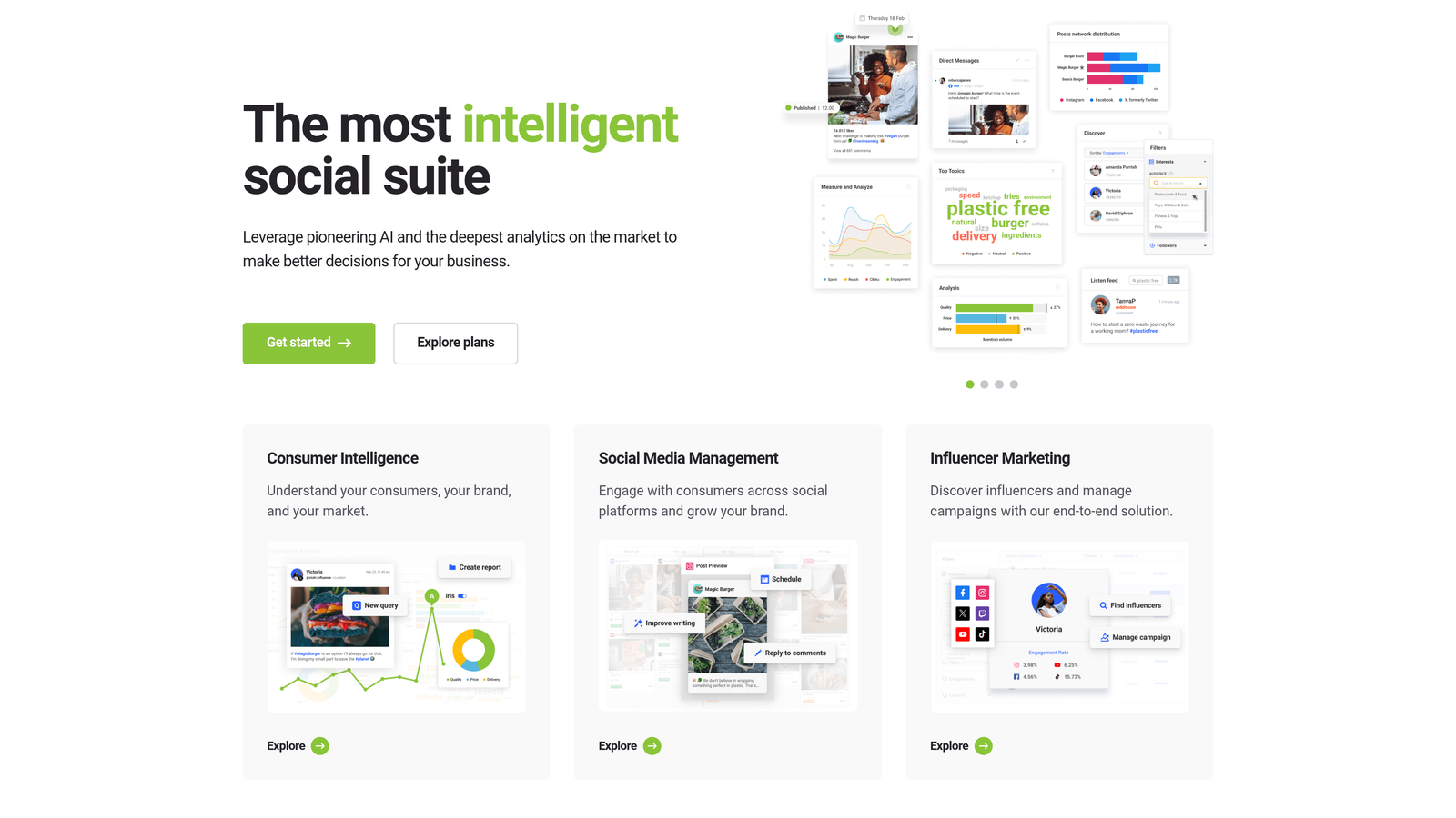 Screenshot of Brandwatch AI Monitor website