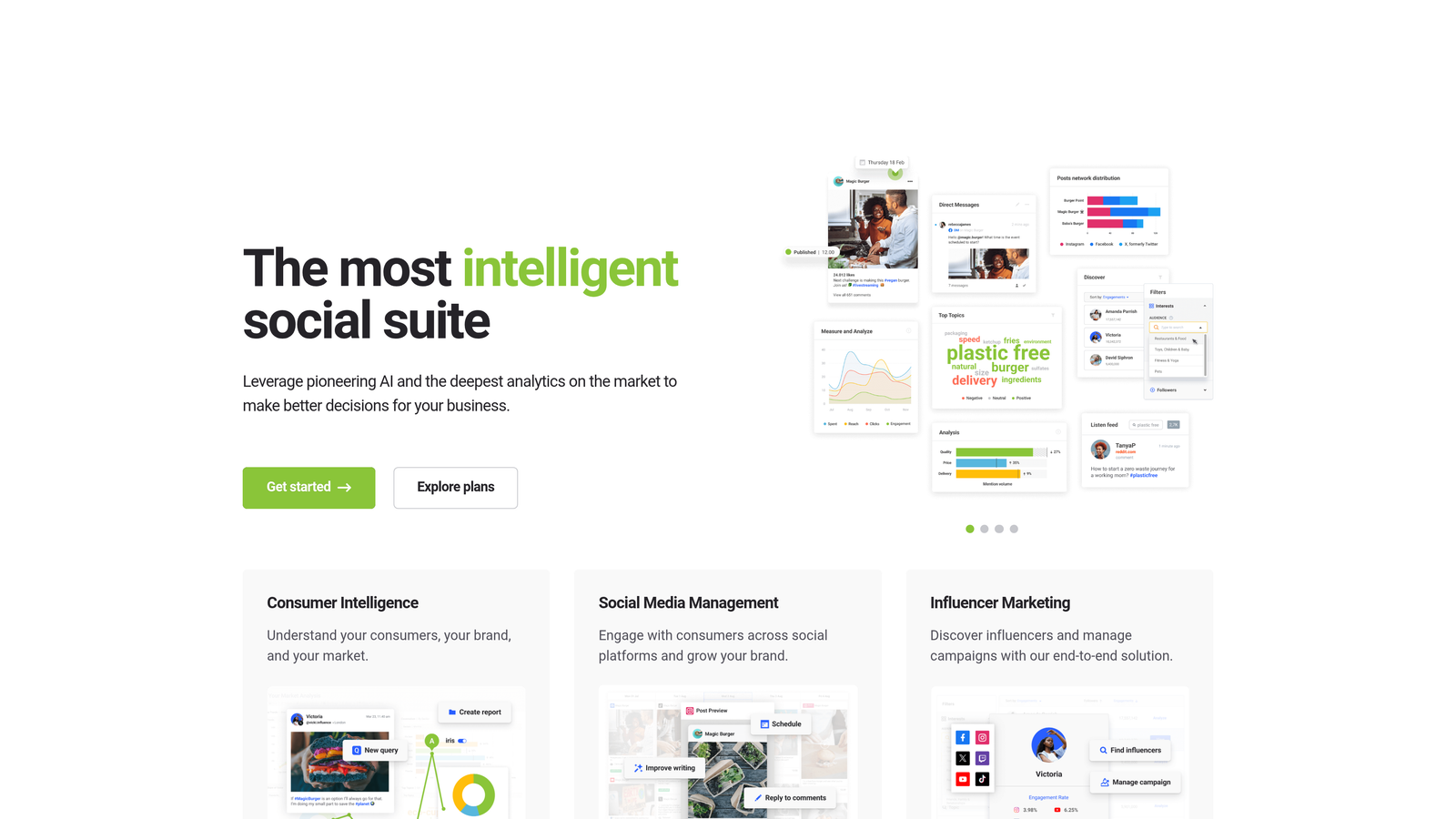 Screenshot of Brandwatch AI Monitor website