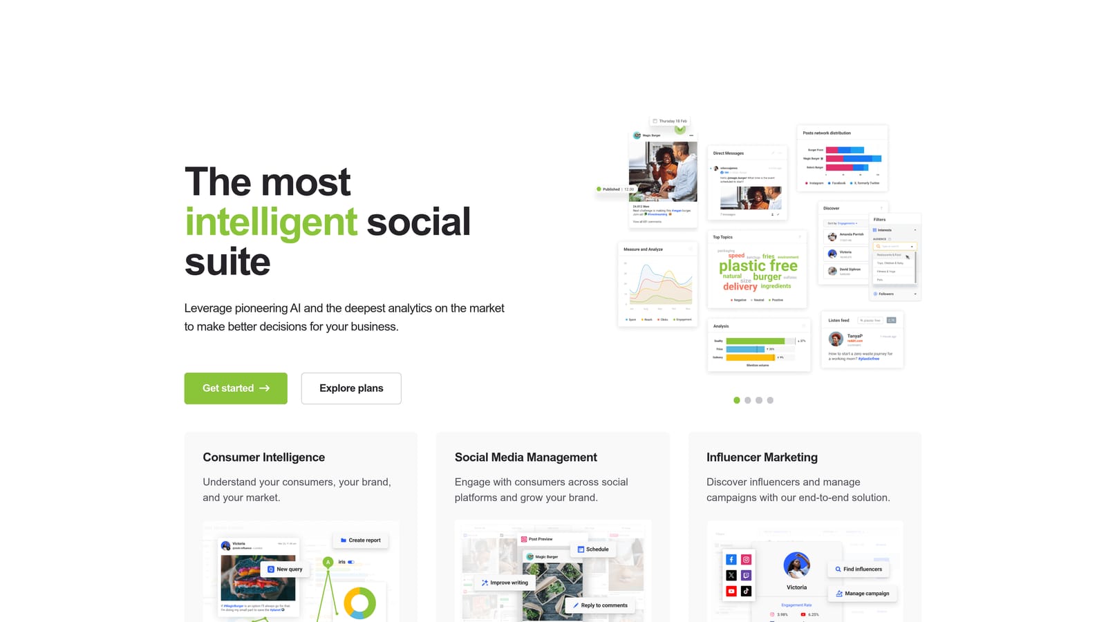 Screenshot of Brandwatch website