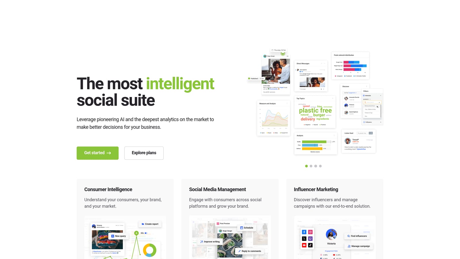 Screenshot of Brandwatch website