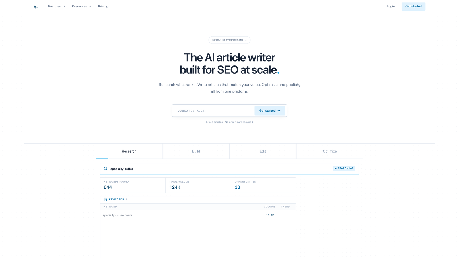 Screenshot of Byword website