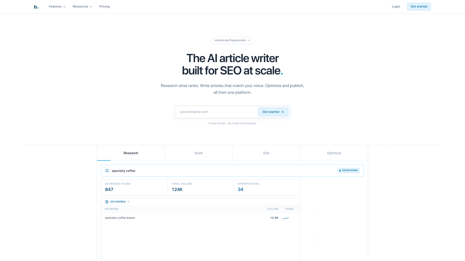 Screenshot of Byword website