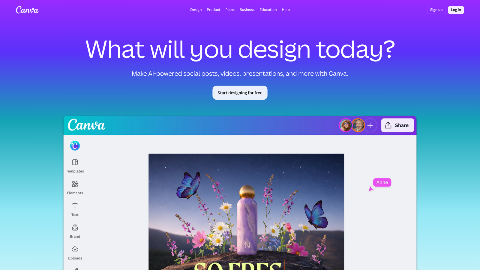Screenshot of Canva Magic Studio website