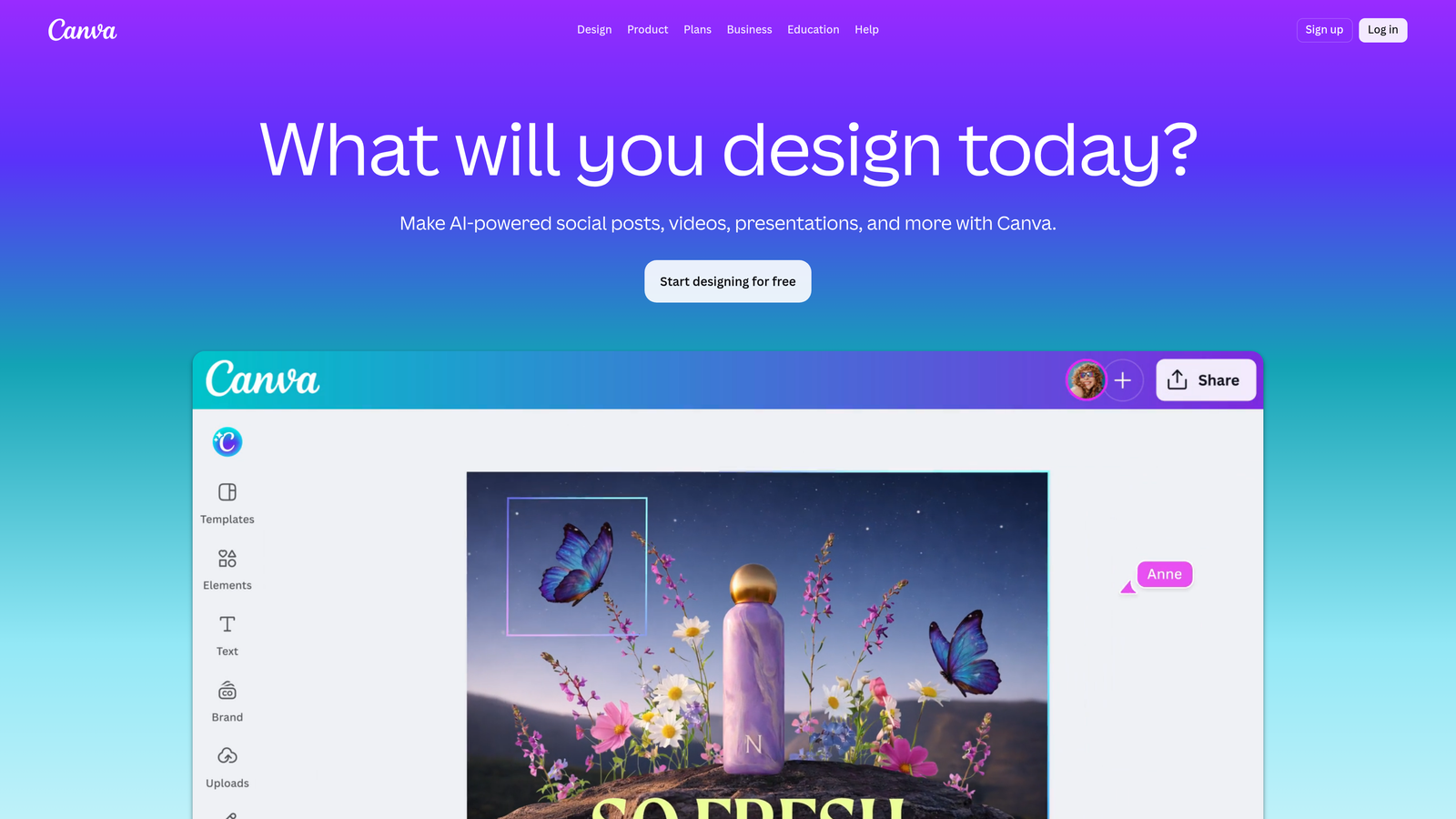 Screenshot of Canva Magic Studio website