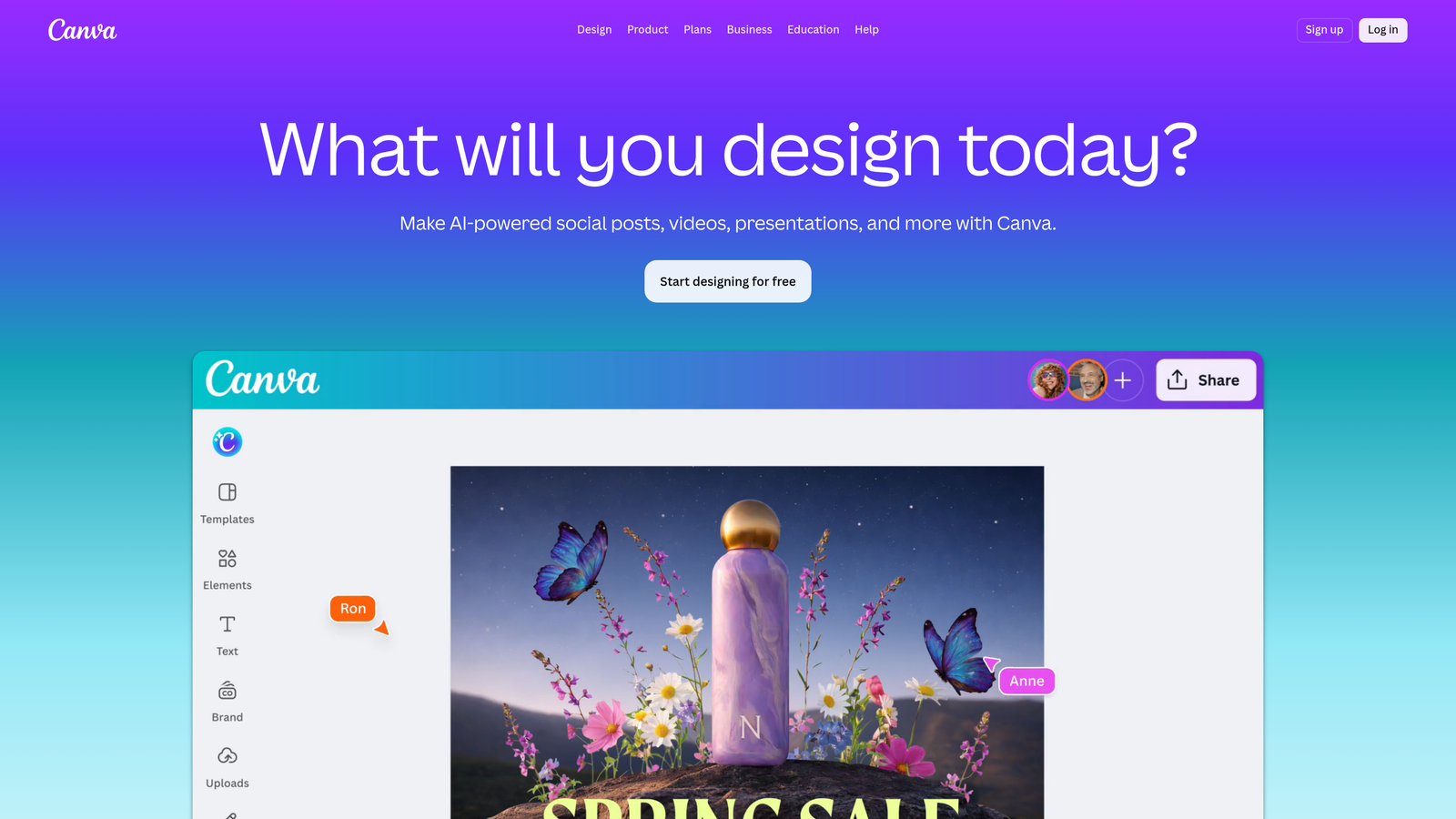 Screenshot of Canva Magic Studio website