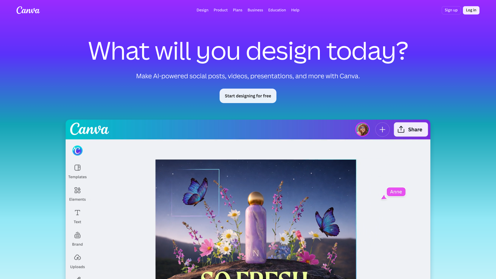Screenshot of Canva Magic Studio website
