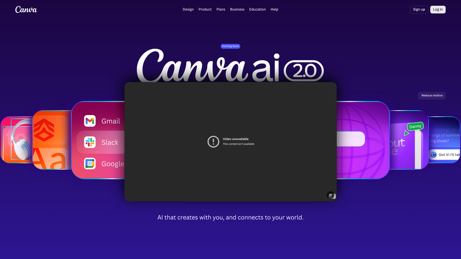 Screenshot of Canva Magic Studio website