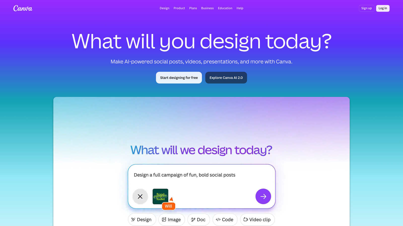Screenshot of Canva Pro website
