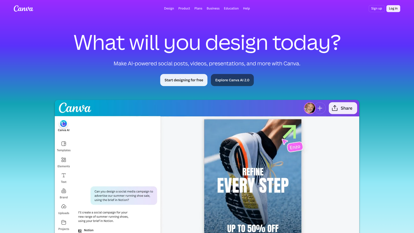 Screenshot of Canva Pro with Magic Studio website