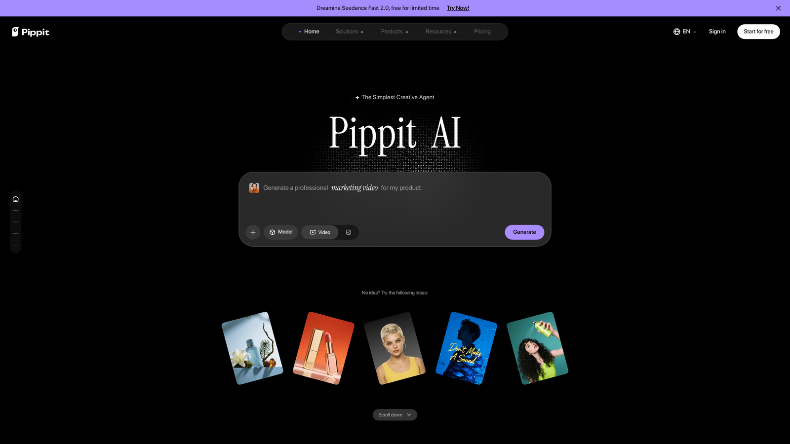 Screenshot of CapCut for Business website