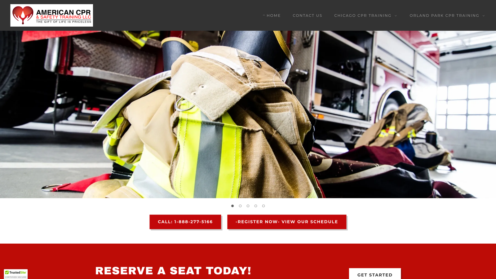 Screenshot of Chicago CPR Training website