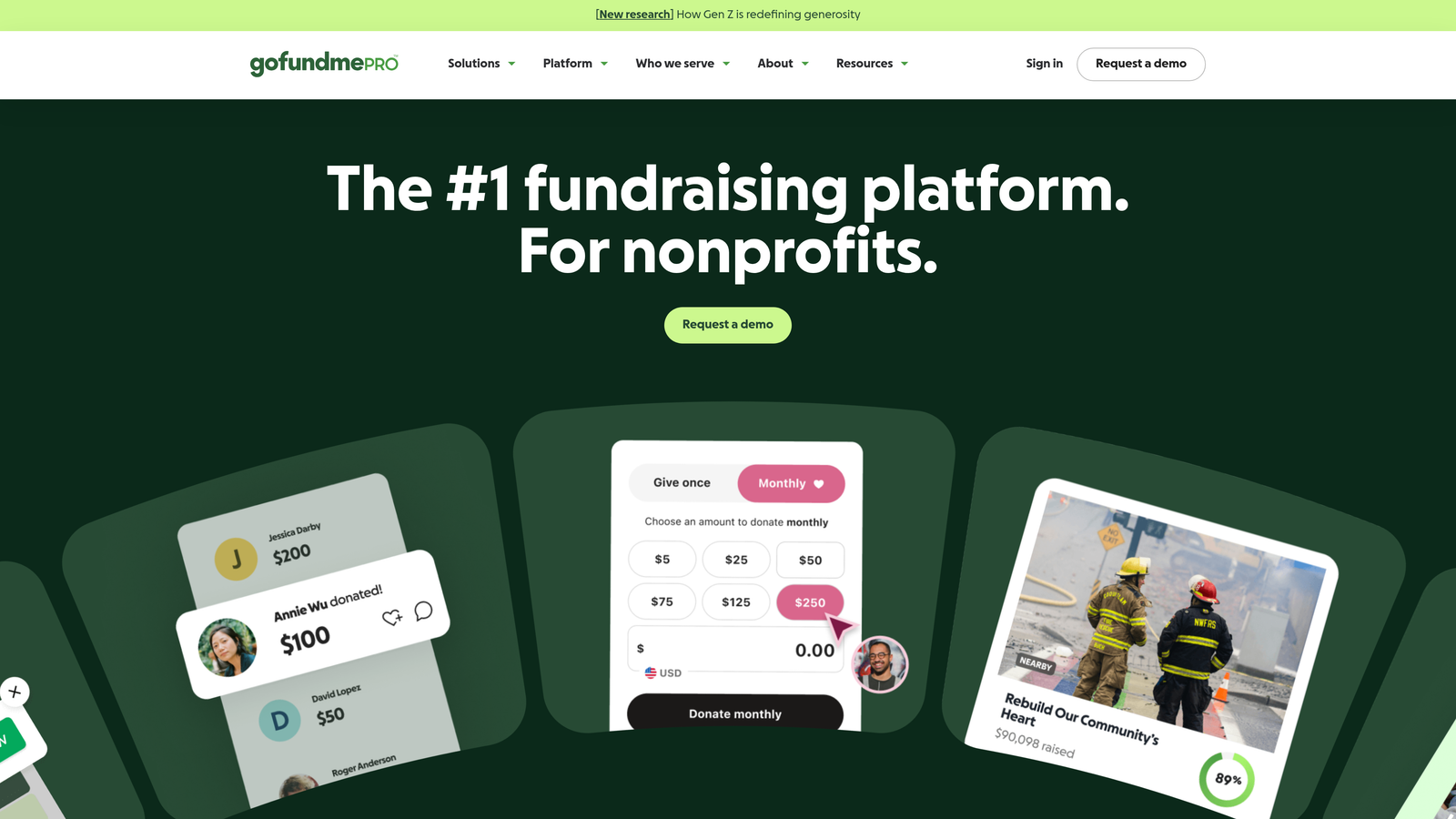 Screenshot of Classy website