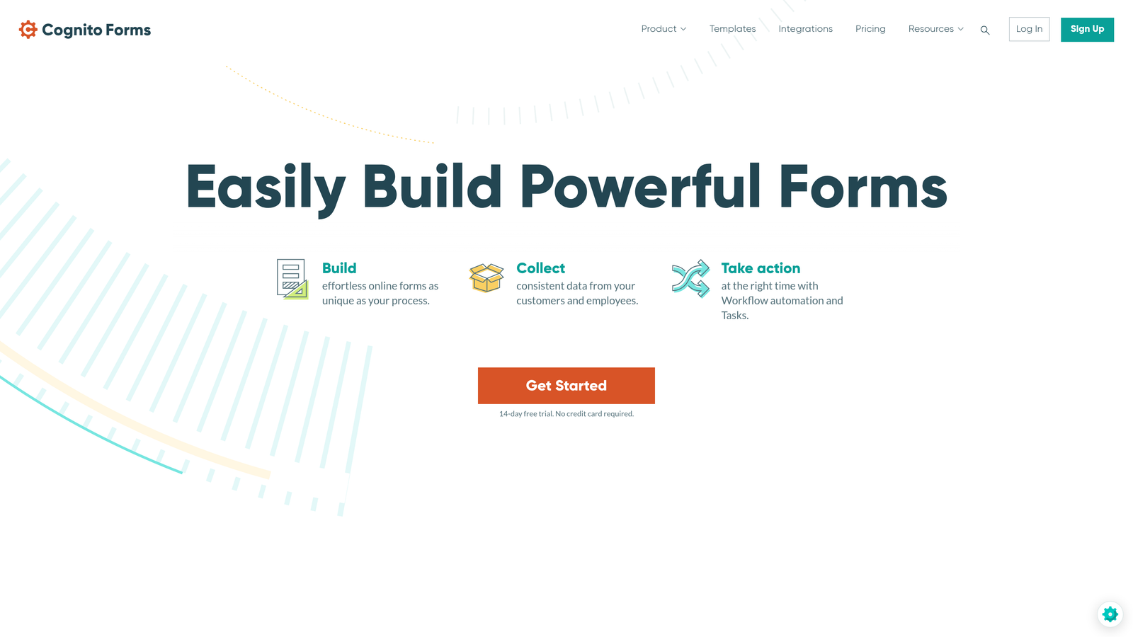 Screenshot of Cognito Forms website