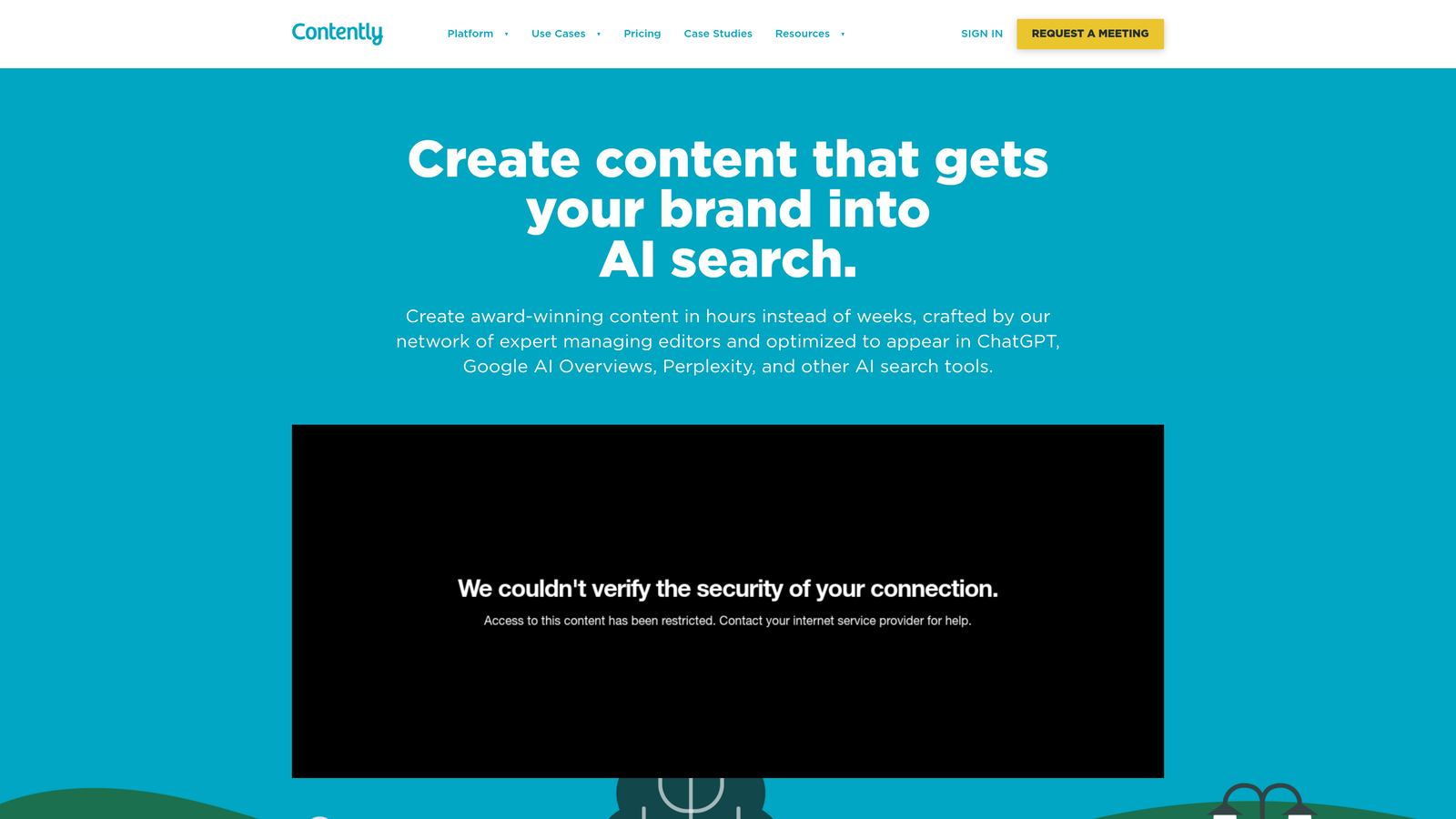 Screenshot of Contently website