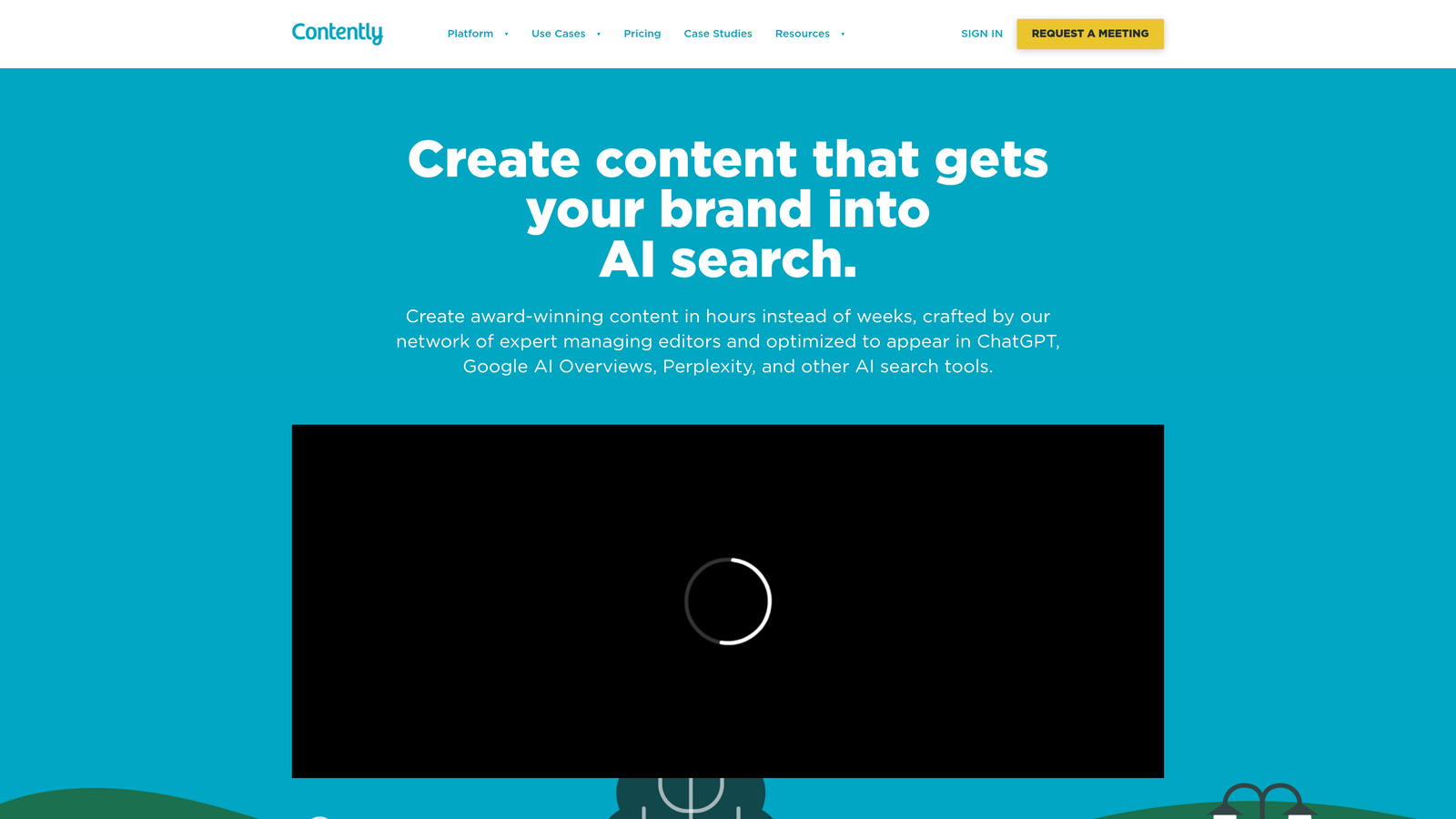 Screenshot of Contently website