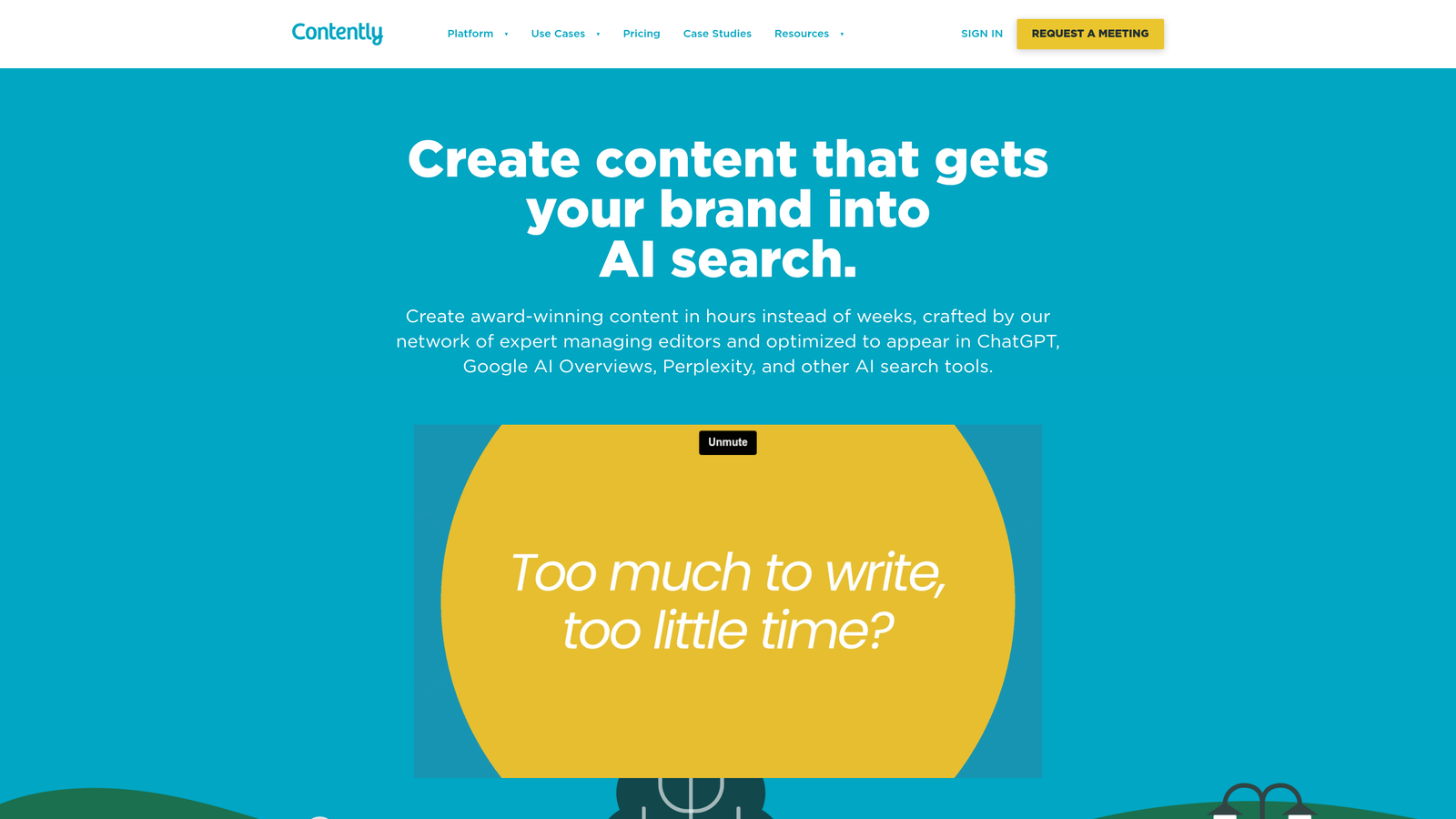 Screenshot of Contently website