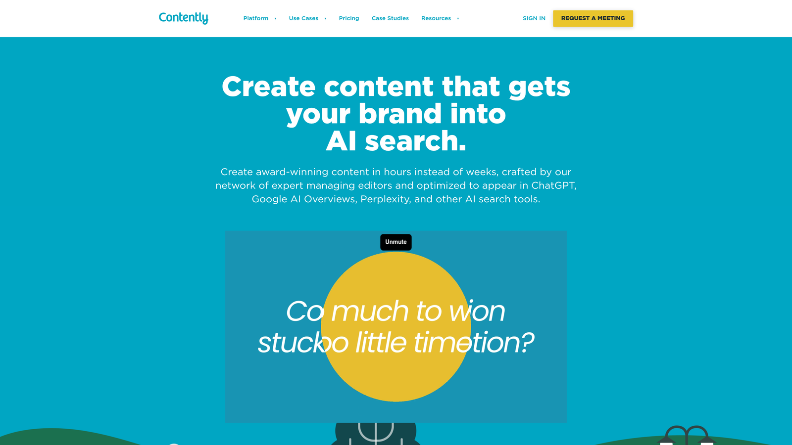 Screenshot of Contently website