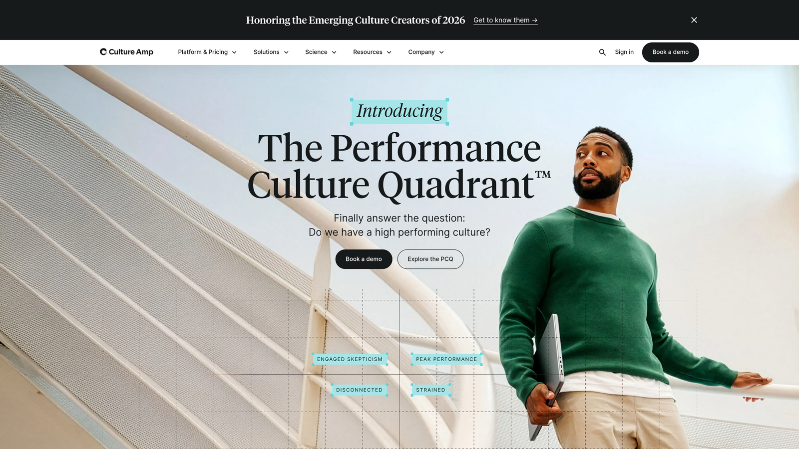 Screenshot of Culture Amp website
