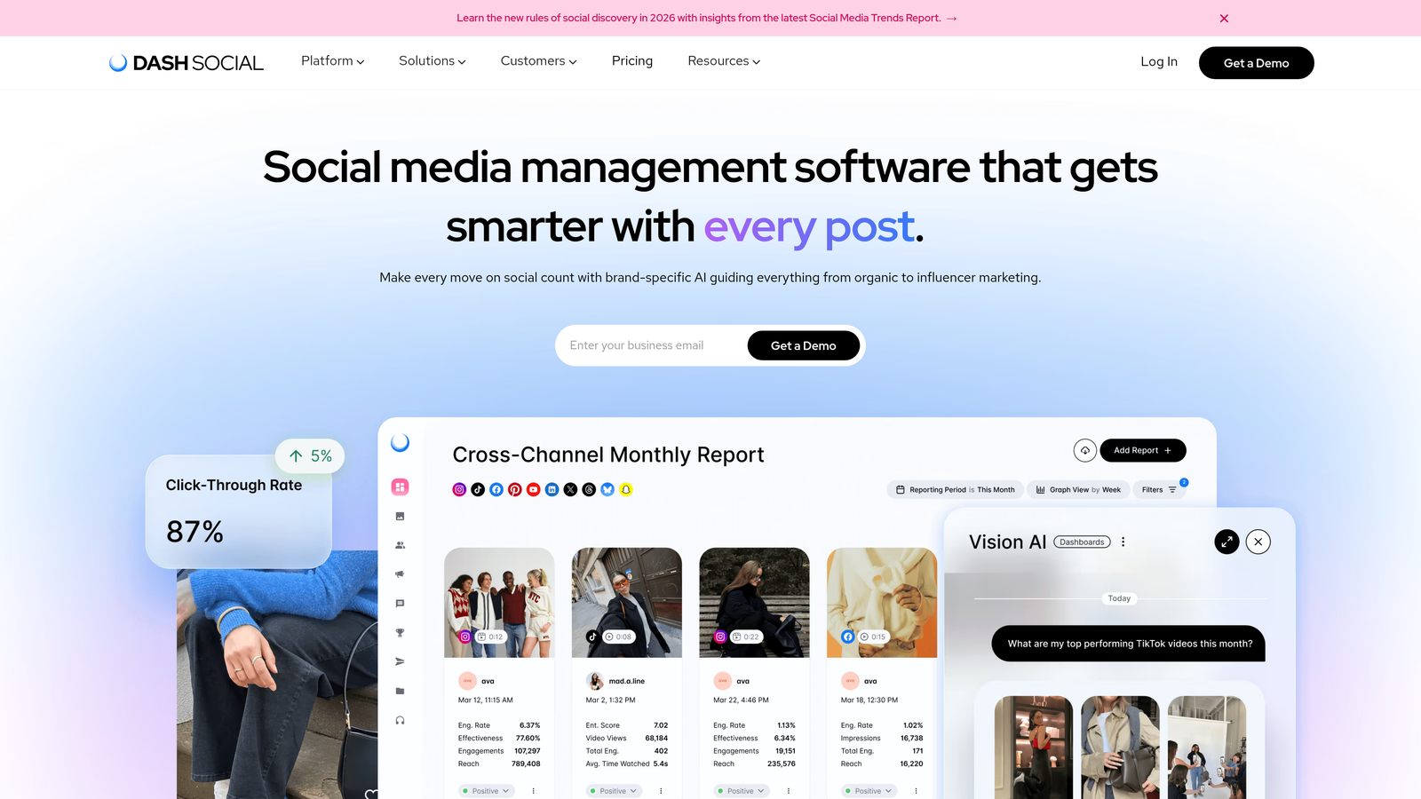 Screenshot of Dash Hudson website