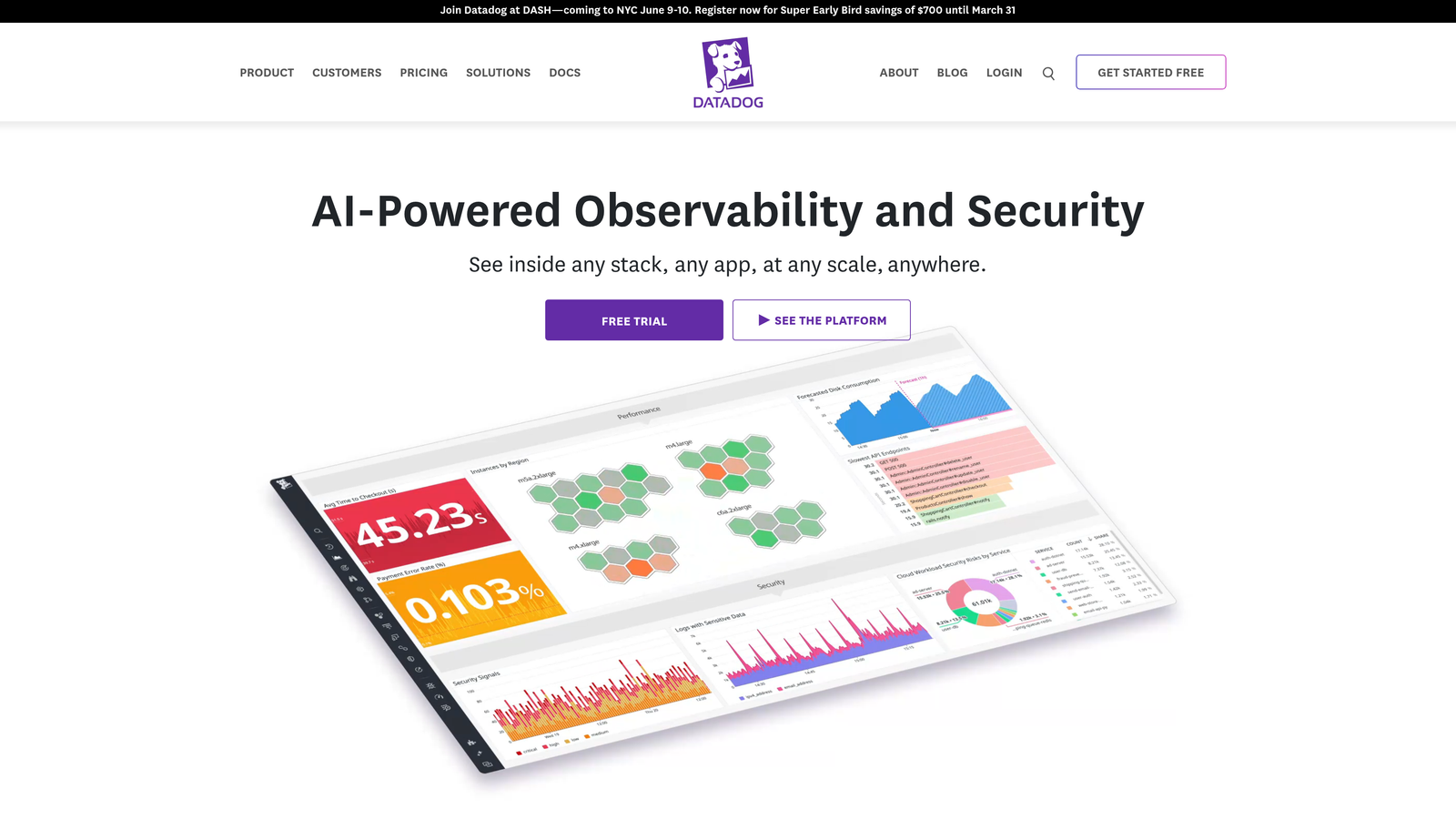 Screenshot of Datadog LLM Observability website