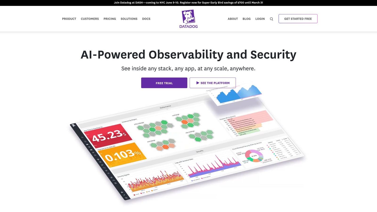 Screenshot of Datadog LLM Observability website