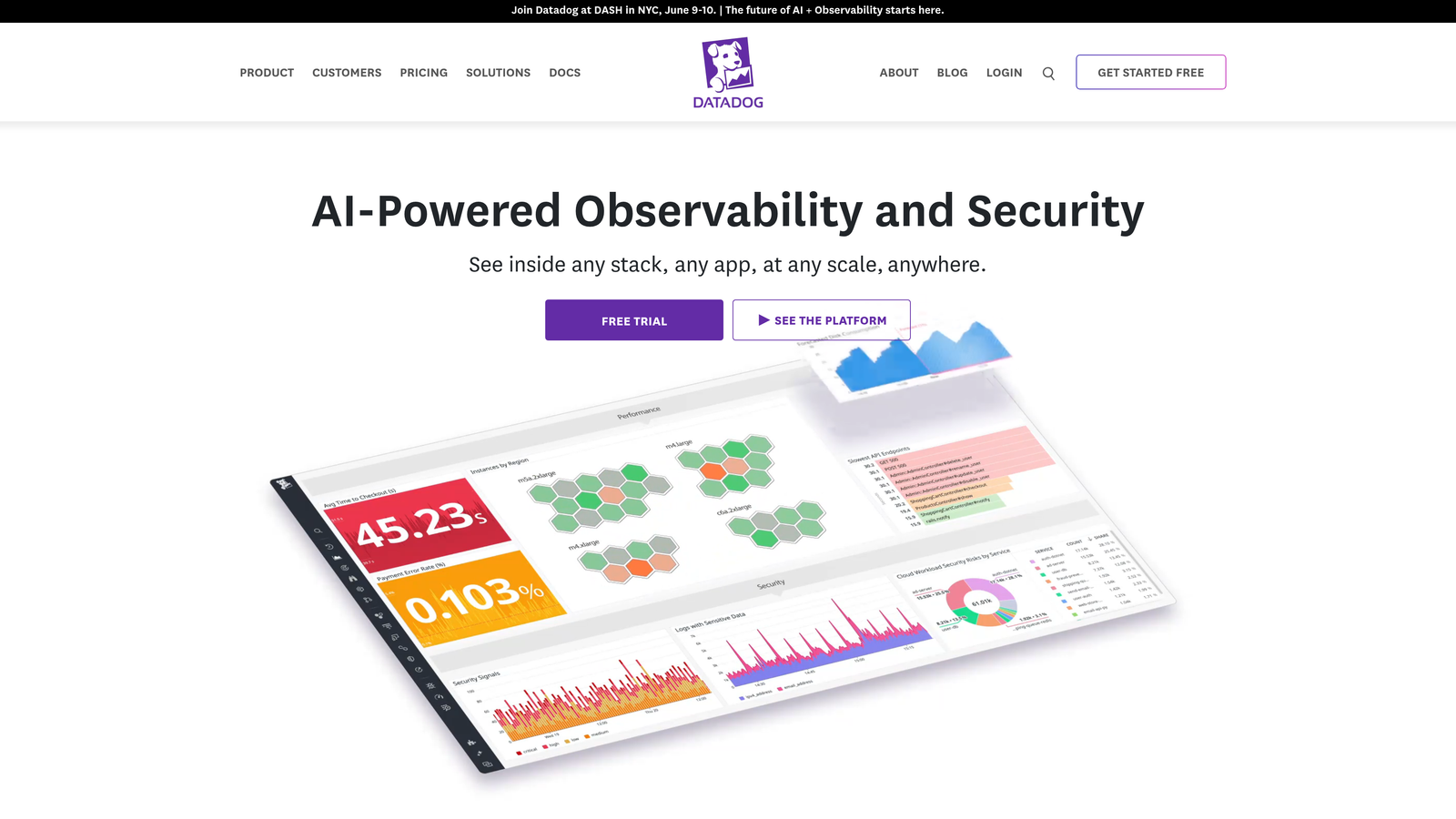 Screenshot of Datadog LLM Observability website