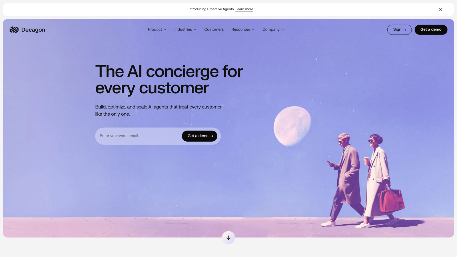 Screenshot of Decagon website