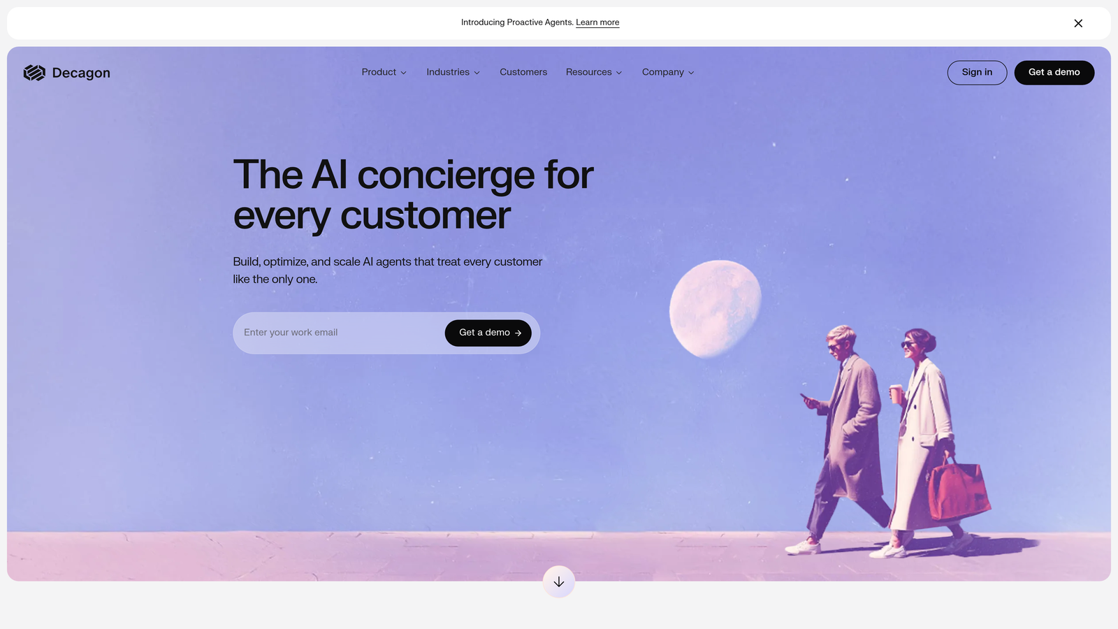 Screenshot of Decagon website