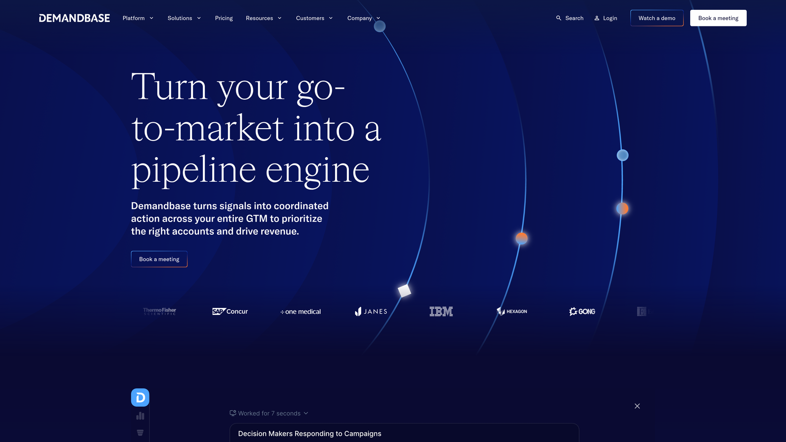 Screenshot of Demandbase website
