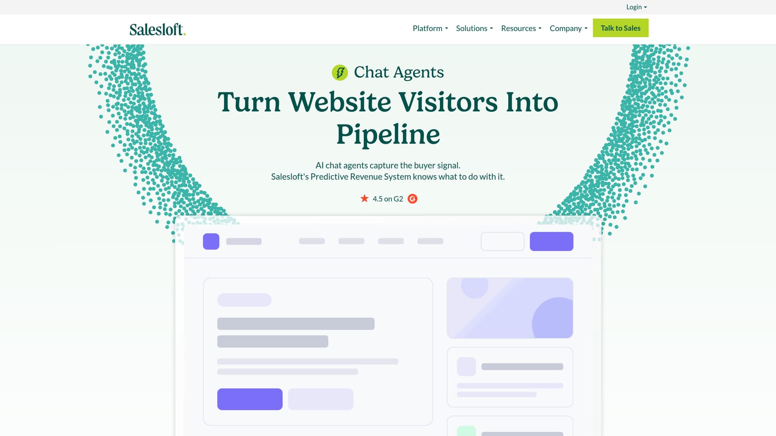 Screenshot of Drift (Salesloft) website