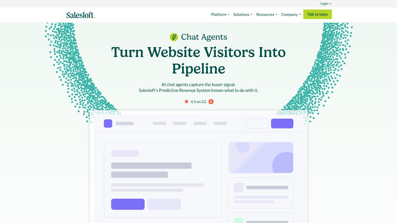 Screenshot of Drift (Salesloft) website