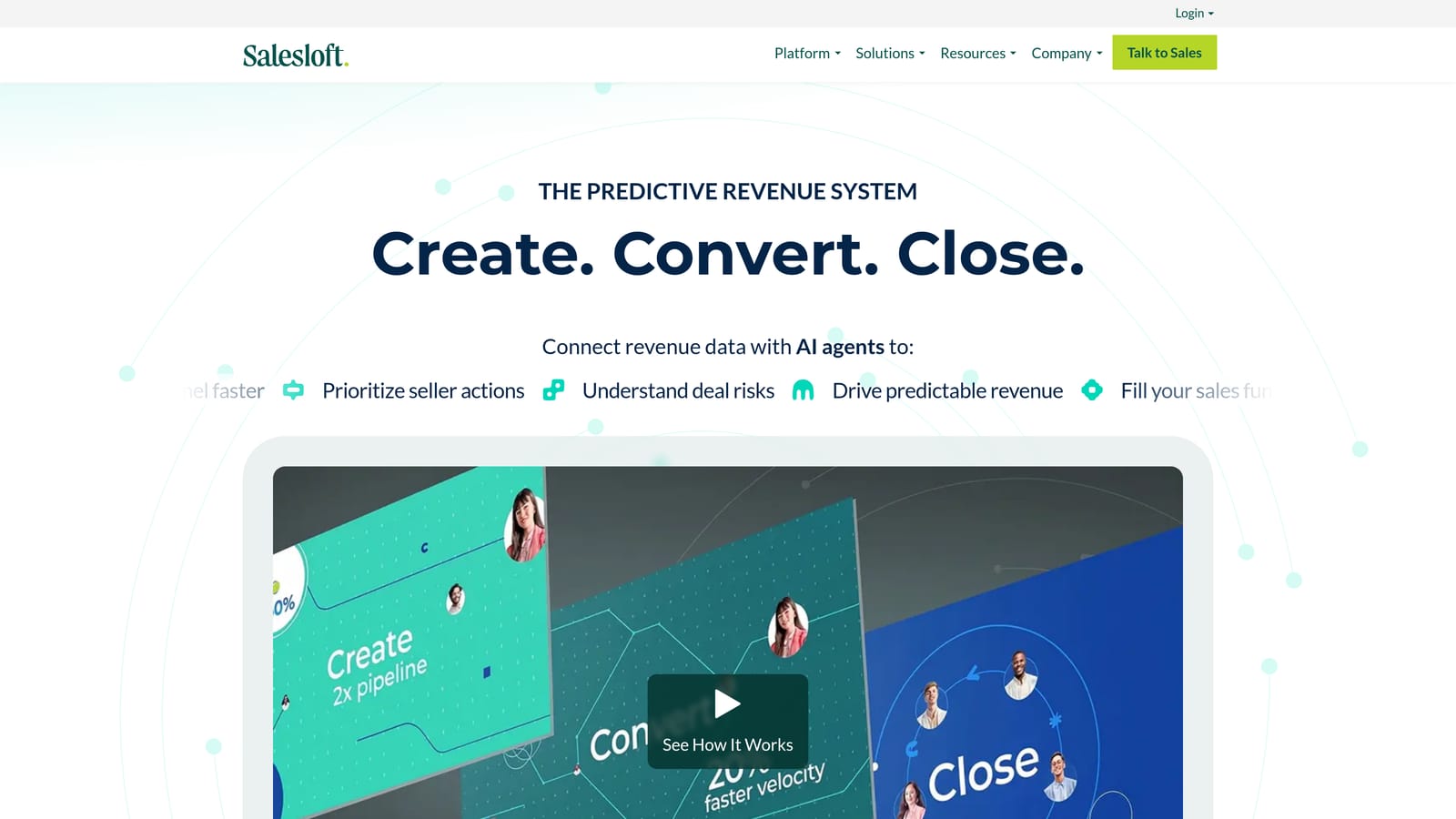 Screenshot of Drift (Salesloft) website