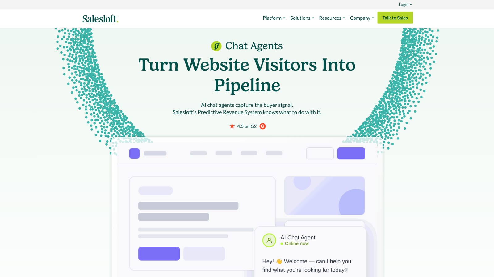 Screenshot of Drift (Salesloft) website
