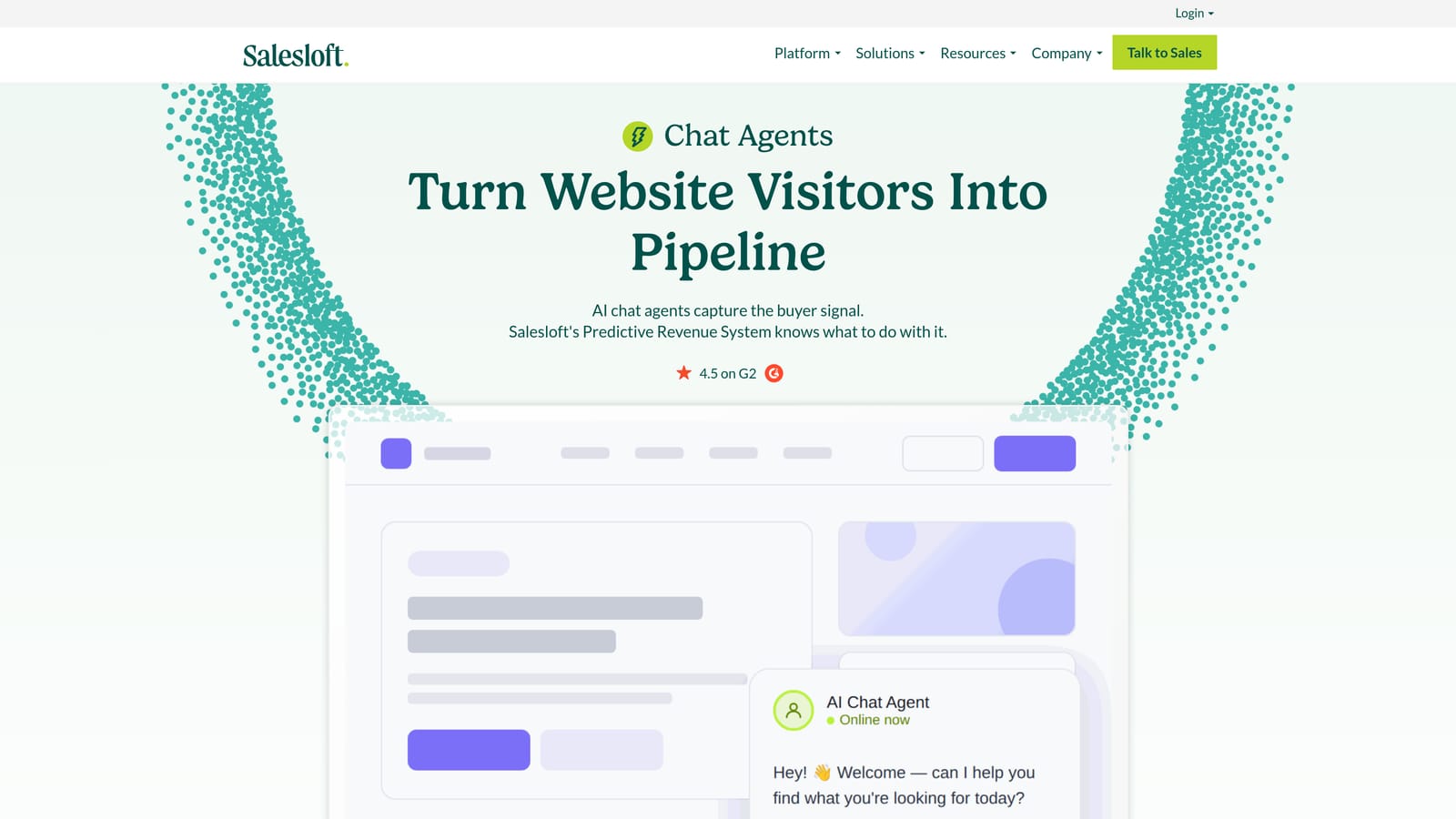 Screenshot of Drift (Salesloft) website
