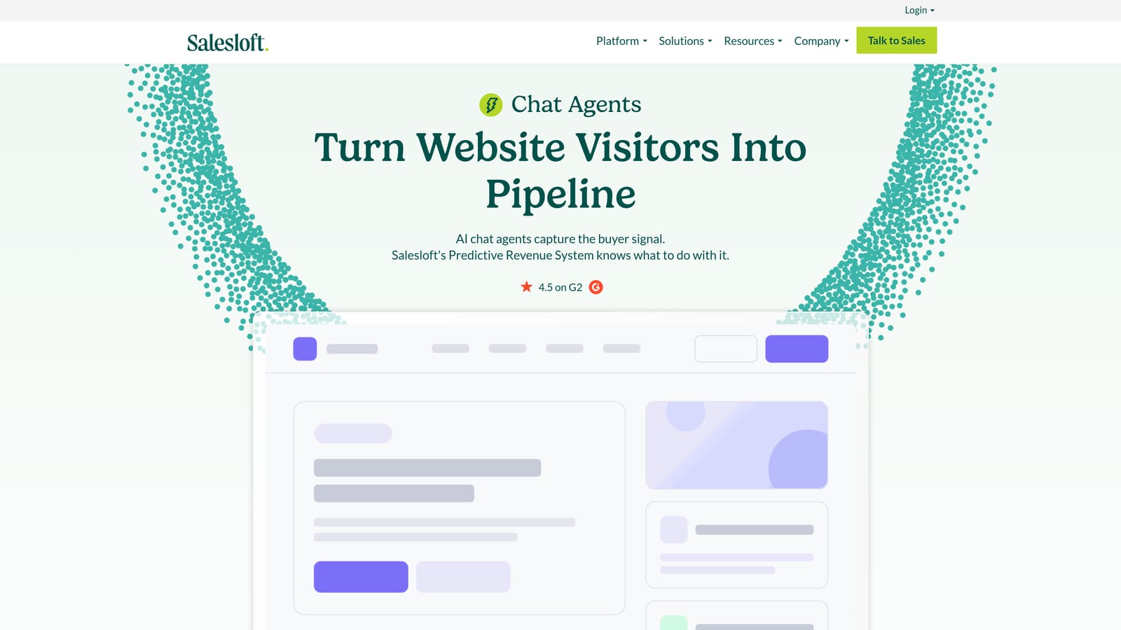 Screenshot of Drift (Salesloft) website