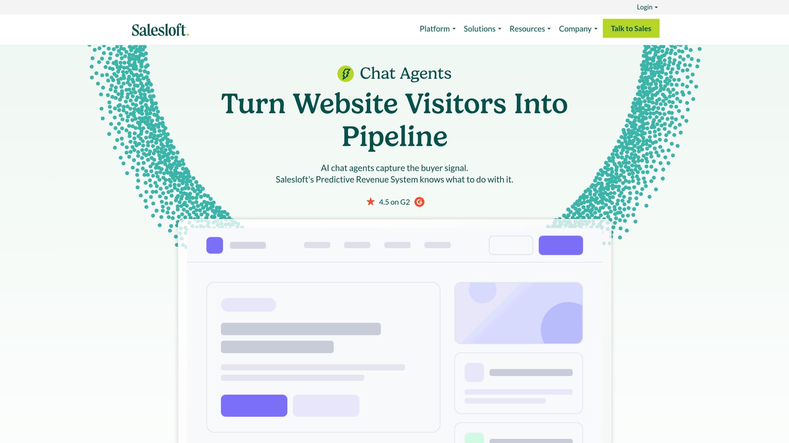 Screenshot of Drift (Salesloft) website