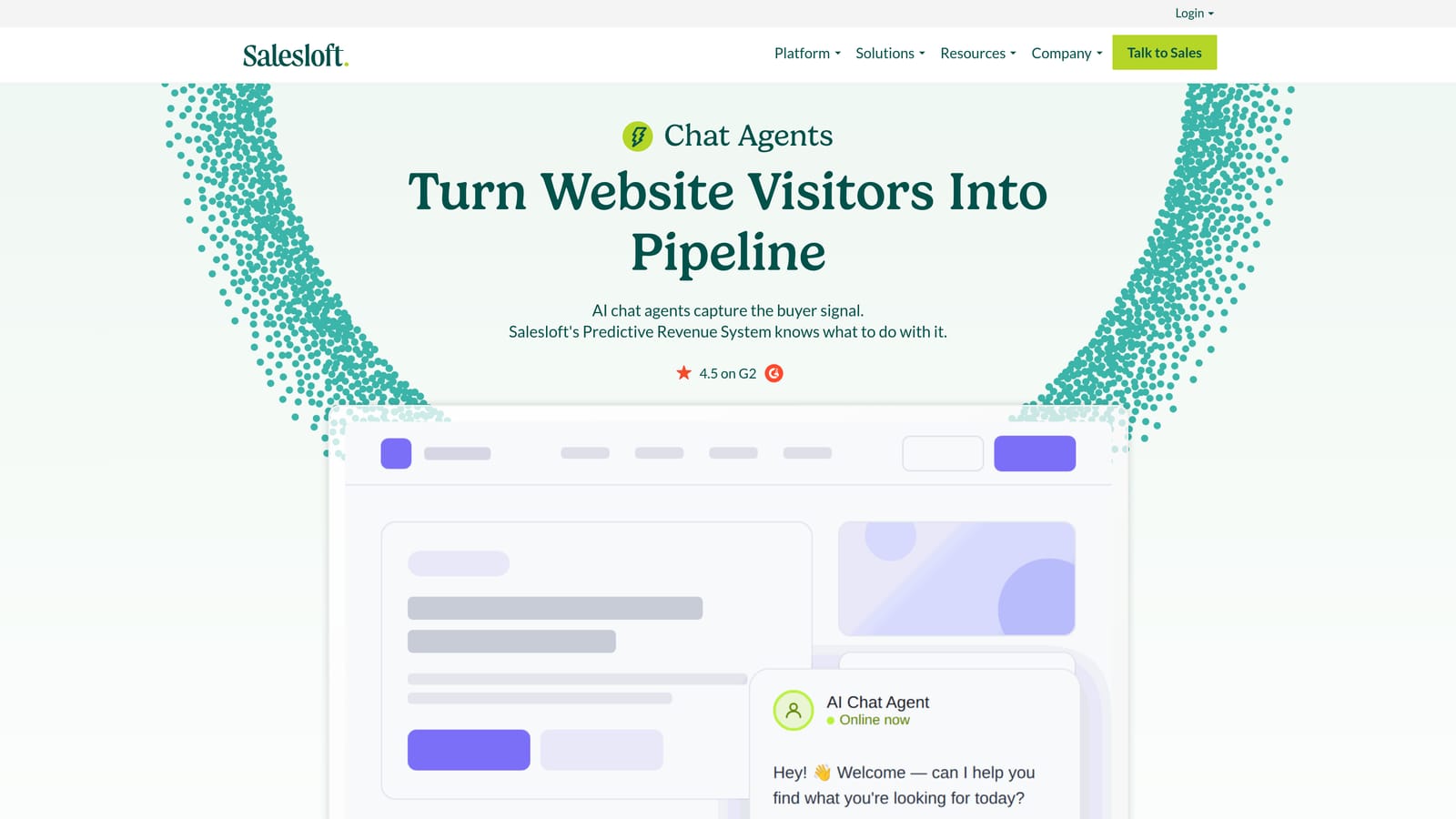 Screenshot of Drift website