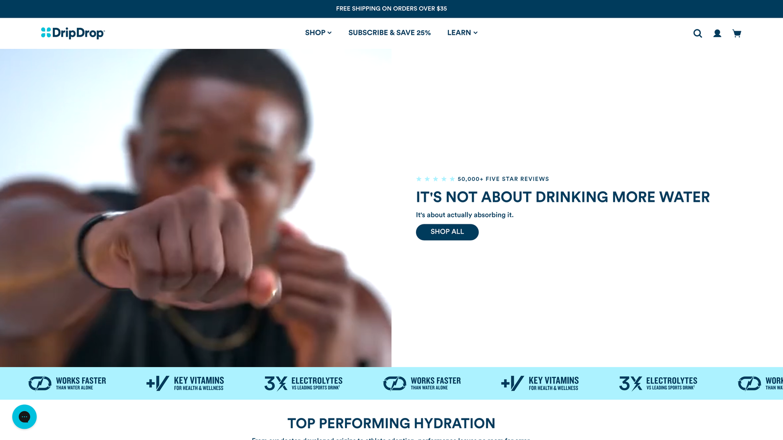 Screenshot of Drip Drop ORS website