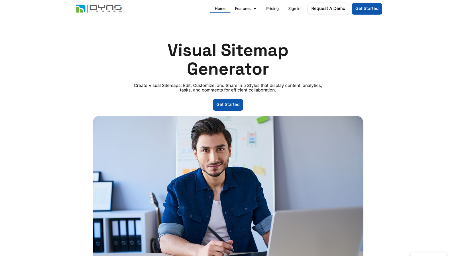 Screenshot of Dynomapper website
