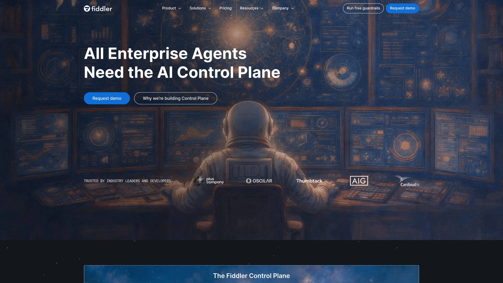 Screenshot of Fiddler AI website