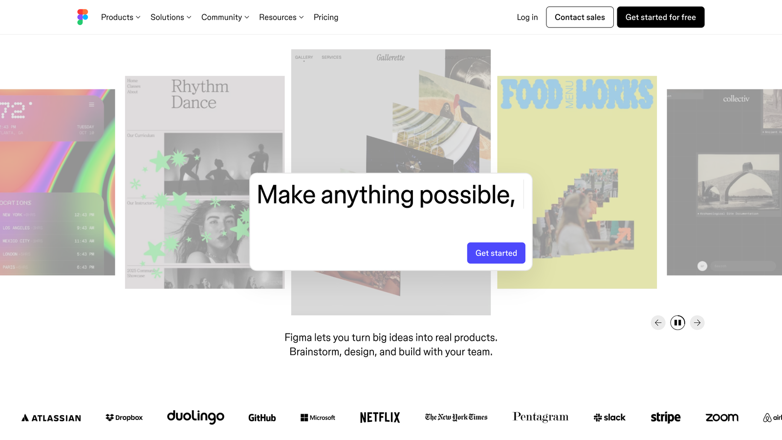 Screenshot of Figma website