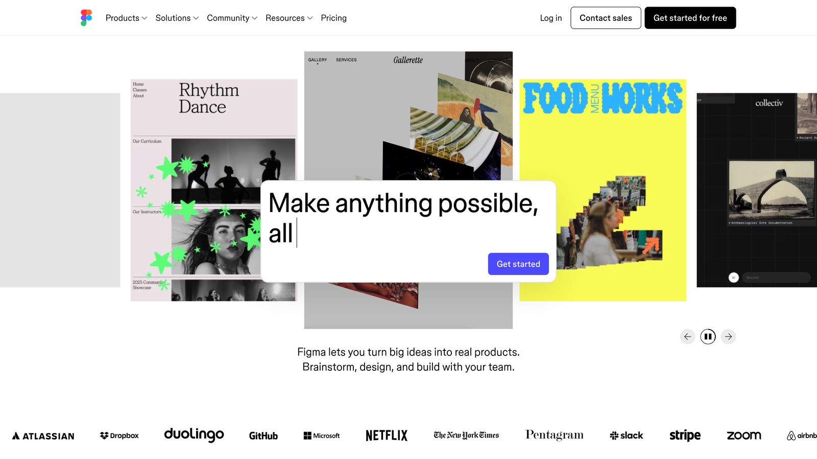 Screenshot of Figma website