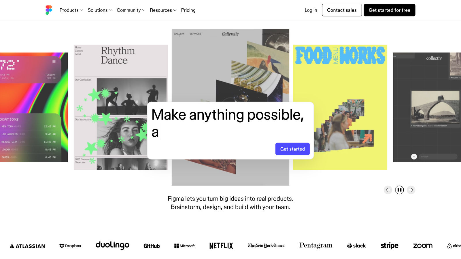 Screenshot of Figma website