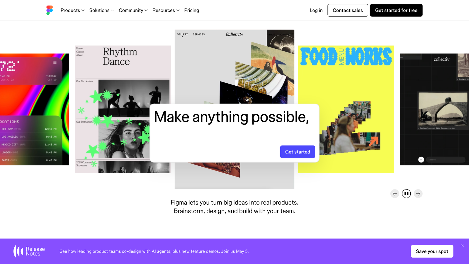 Screenshot of Figma website