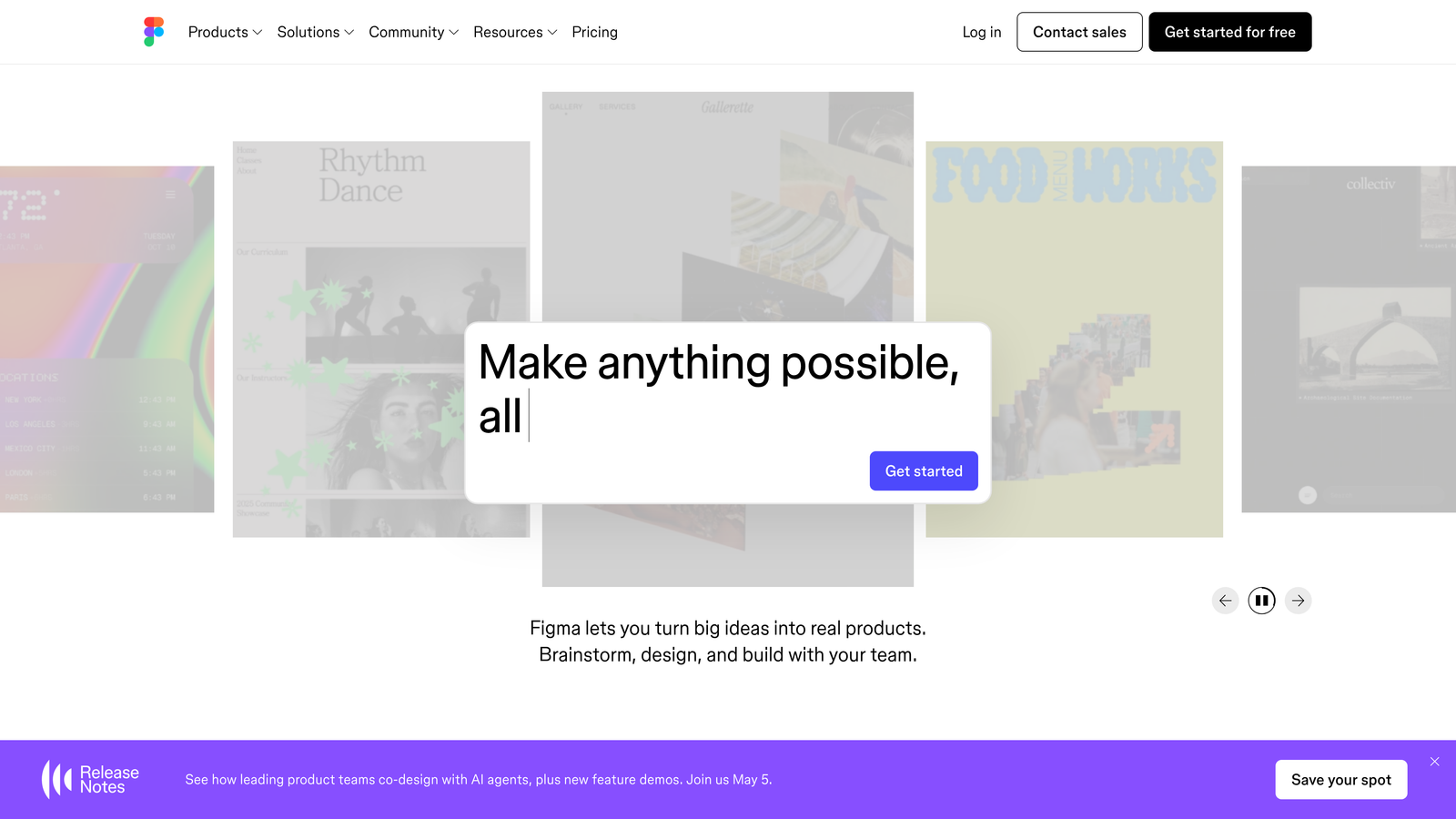 Screenshot of Figma website